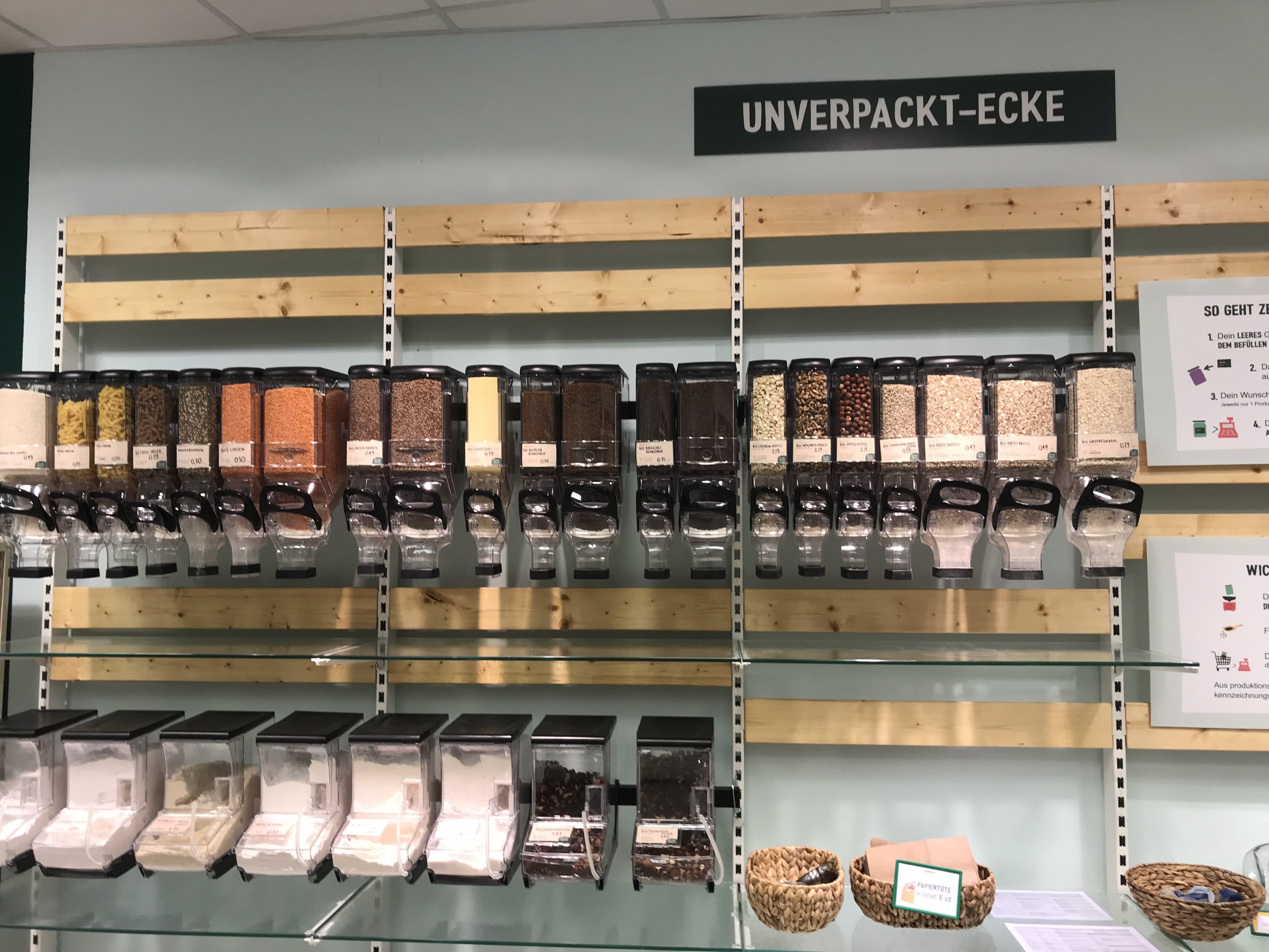 Verpackungsfrei einkaufen in der SIRPLUS EINFACH UNVERPACKT ECKE