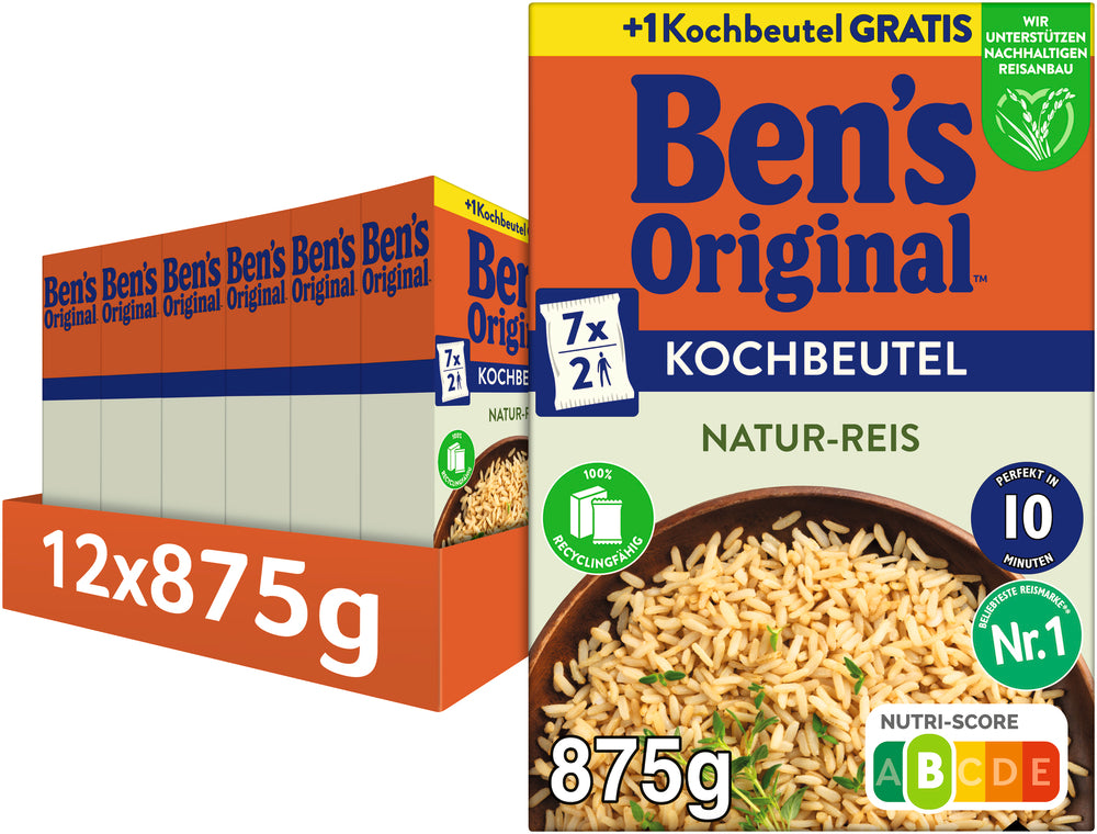 Ben’s Original Naturreis im Kochbeutel, 875g