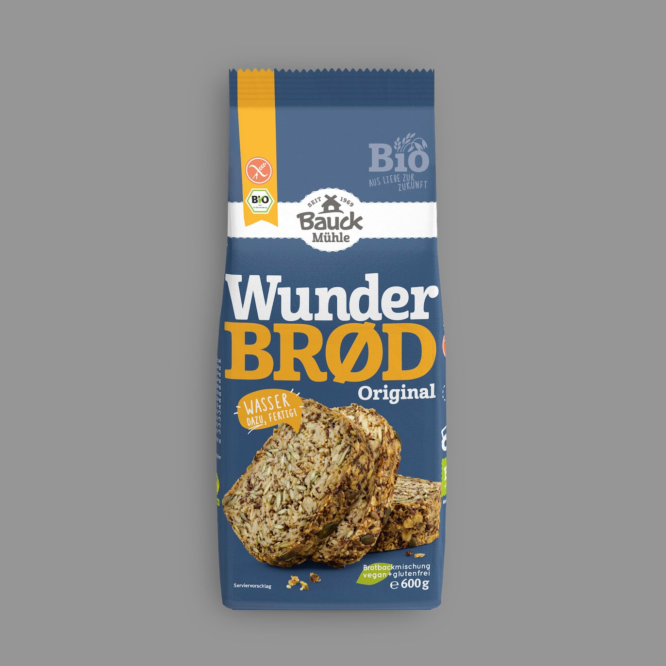 Bauck Wunderbrod Original- Vegan & Glutenfrei, 600g