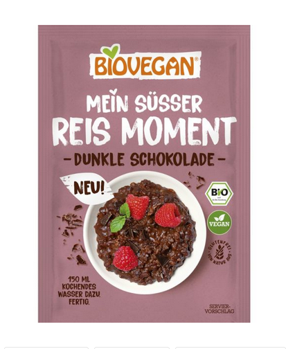 Biovegan Mein süßer Reismoment Dunkle Schokolade