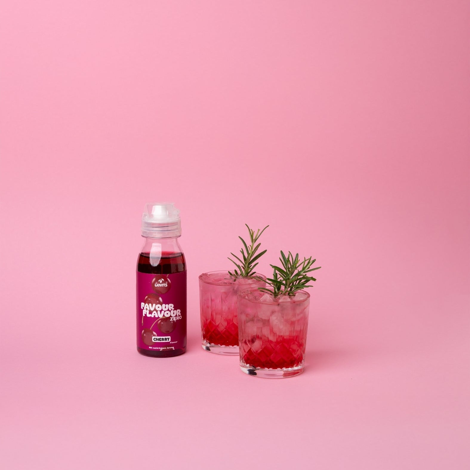 LiqVits Favour Flavour Ice Tea Cherry Sirup - Vegan & Zero, 200ml