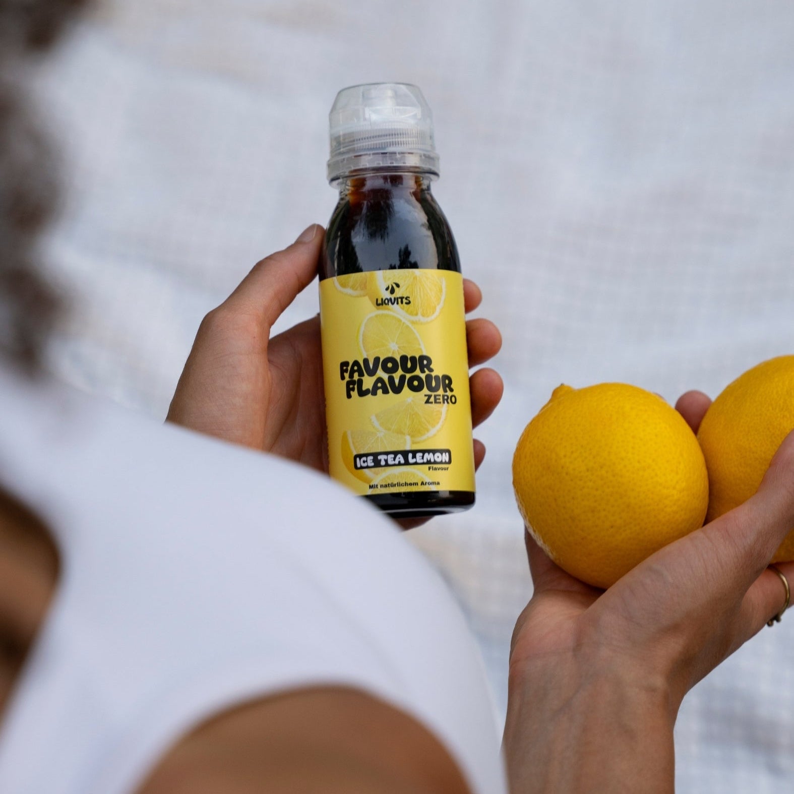 LiqVits Favour Flavour Ice Tea Lemon Sirup - Vegan & Zero, 200ml