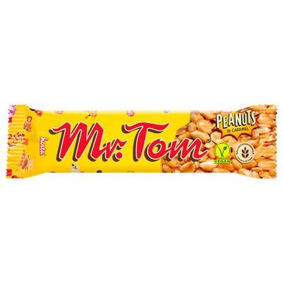 Mr. Tom Veganer Riegel - Peanuts in Caramel, 40g