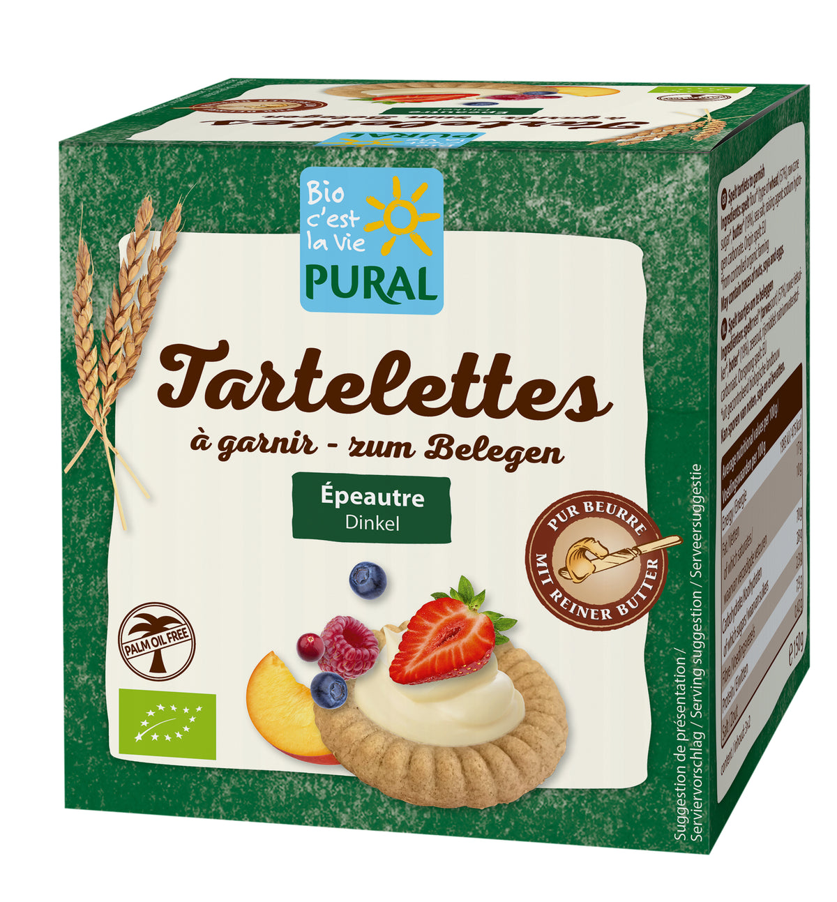 Pural Bio Tartelettes Dinkel zum Belegen, 120 g