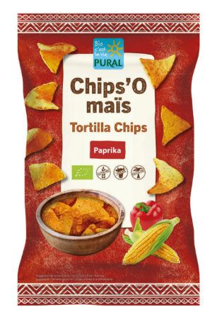 Pural, Chips'O maïs Paprika Bio Vegan, 125 g