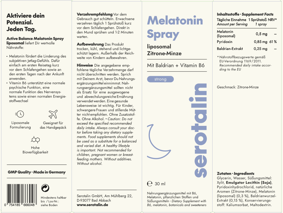 Serotalin Melatonin Spray liposomal