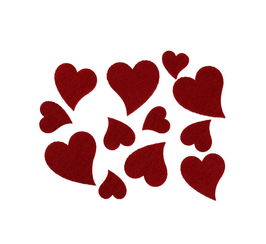 Miroflor Rote Dekoherzen aus Filz 2cm