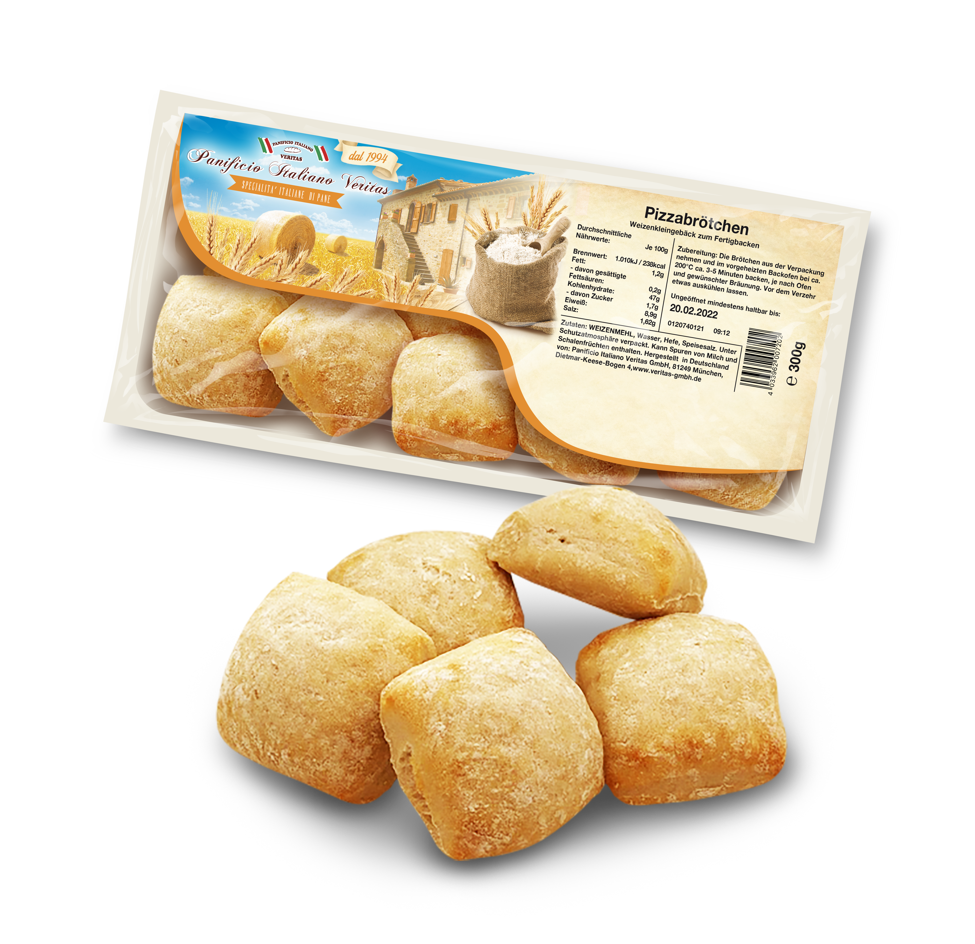 Panificio Italiano Veritas - Pizzabrötchen, 300g
