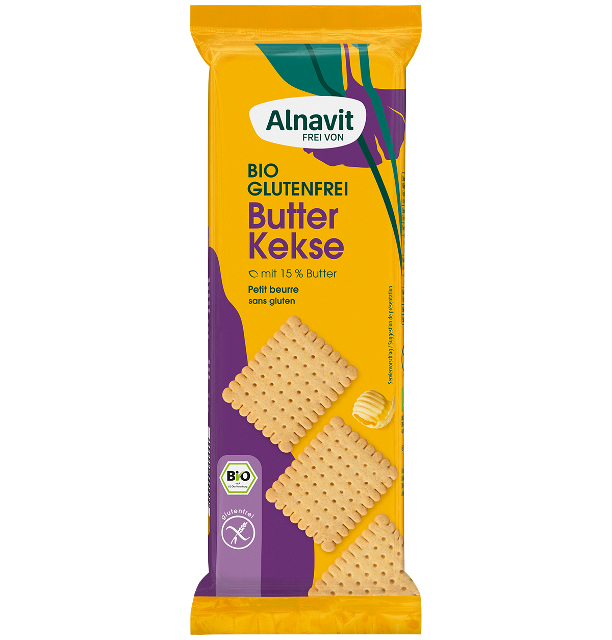 Alnavit Bio Butterkekse - Glutenfrei, 100g