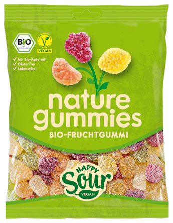 Nature Gummies, Happy Sour Bio-Fruchtgummi vegan, 120 g