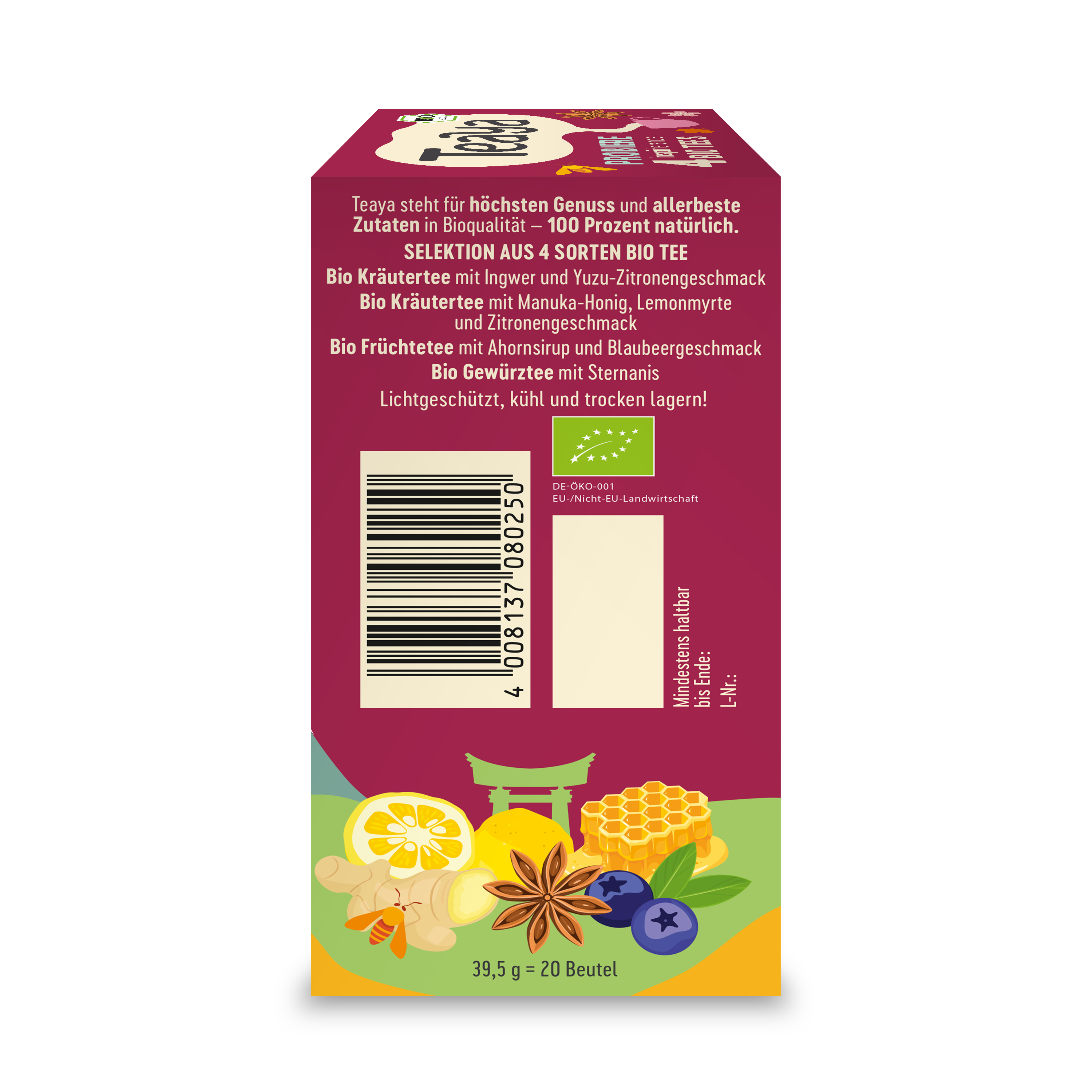 Bad Heilbrunner Teaya Probierbox - 4 Bio Tees, 20 Teebeutel