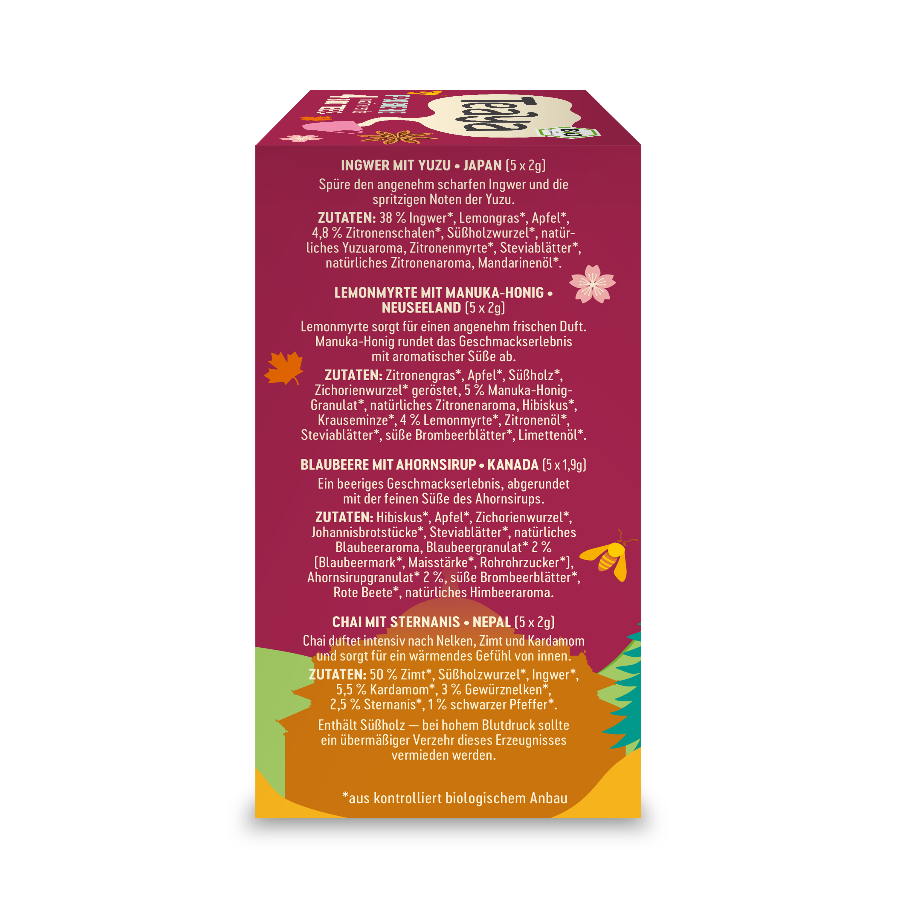 Bad Heilbrunner Teaya Probierbox - 4 Bio Tees, 20 Teebeutel