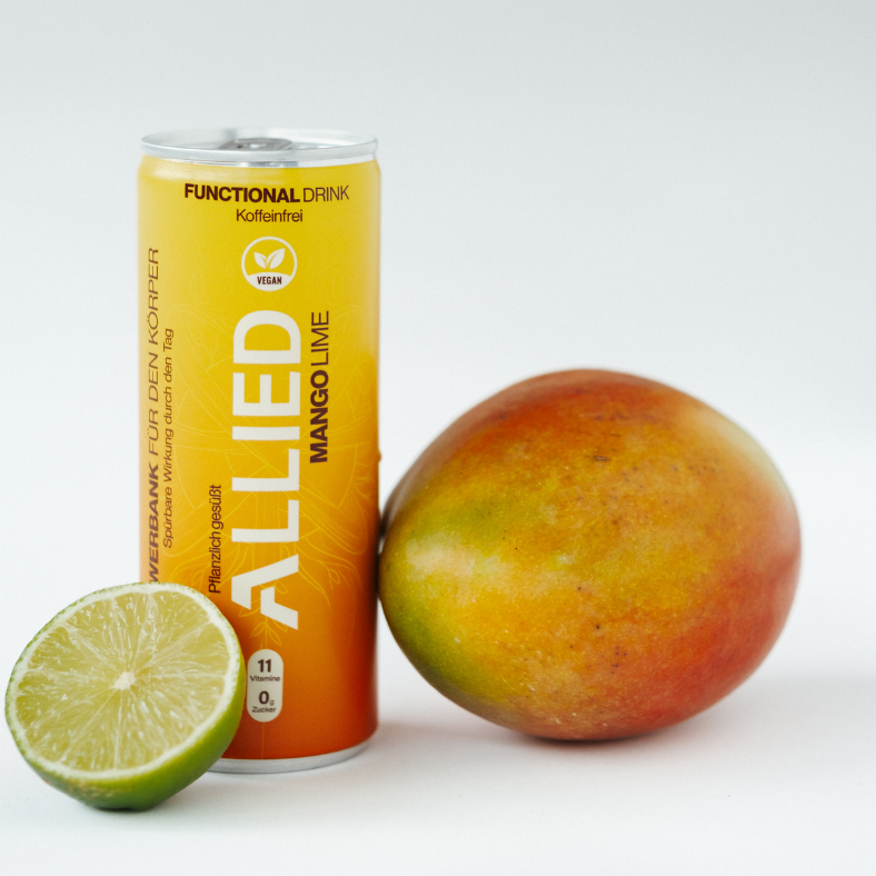Allied Vitamin Getränk Mango-Lime - Vegan & Zuckerfrei, 250ml
