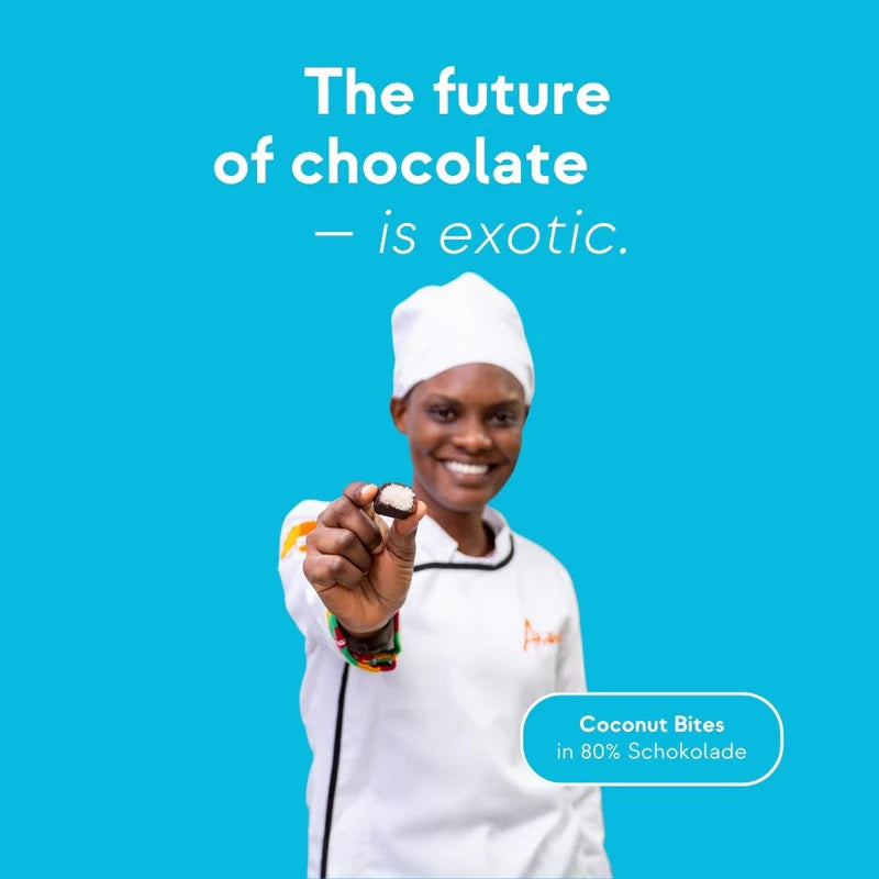Amanase Bio Coconut Bites in dunkler Schokolade, 100g