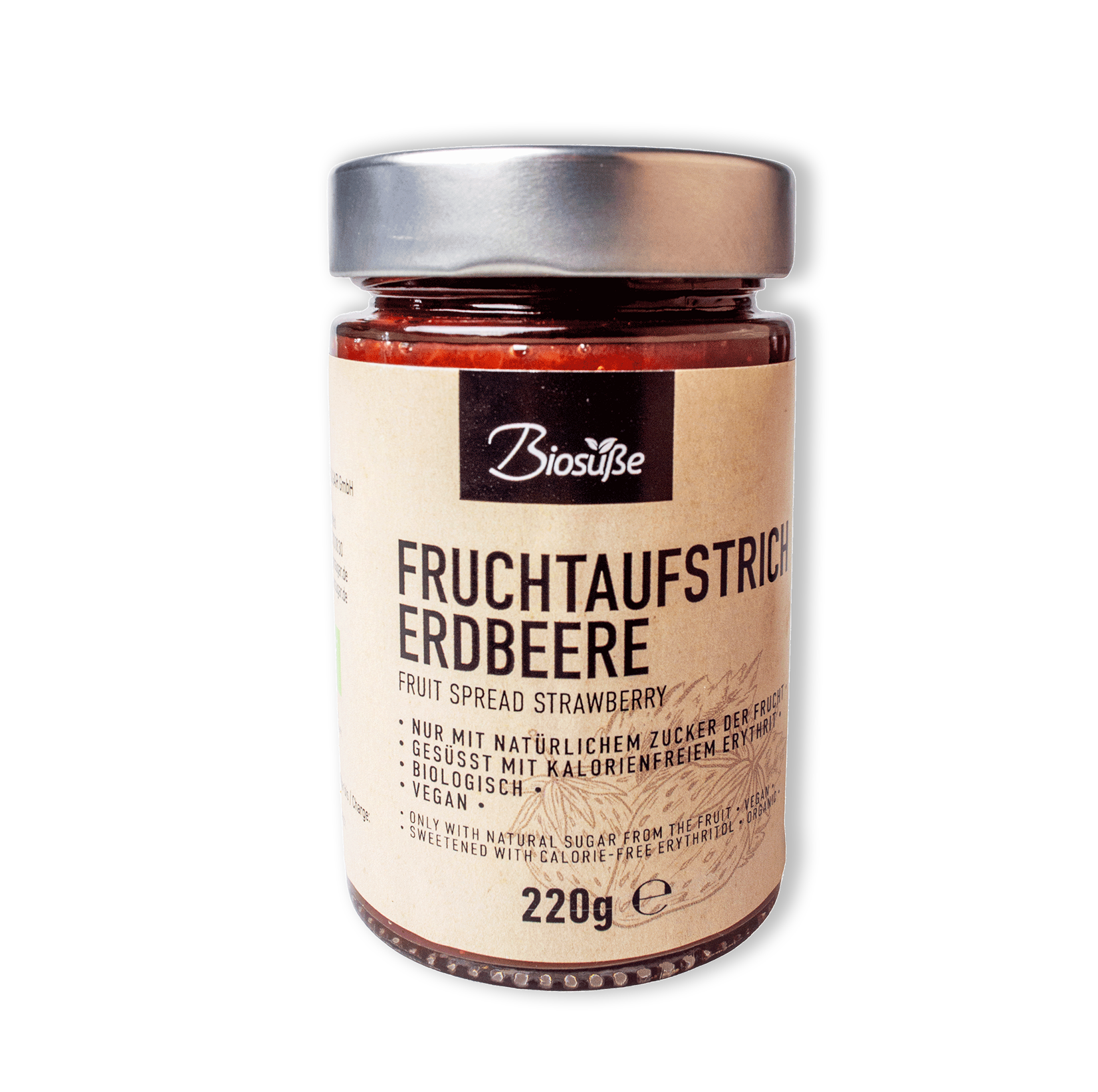 Biosüße Bio Fruchtaufstrich Erdbeere, 220 g