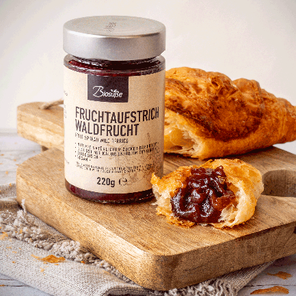 Biosüße Bio Fruchtaufstrich Waldfrucht, 220 g