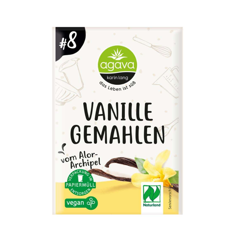 agava Vanille, gemahlen - Bio & Vegan, 5g