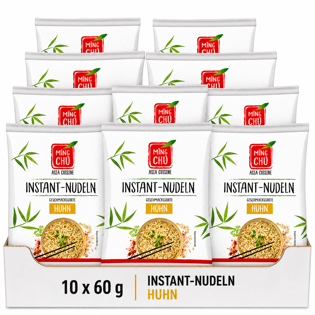 Ming Chu Instant-Nudeln Huhn, Multipack: 10x60g