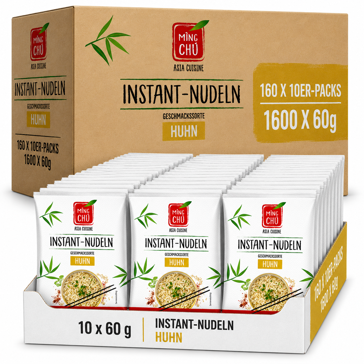 Ming Chu Instant-Nudeln Huhn, Multipack: 1600x60g
