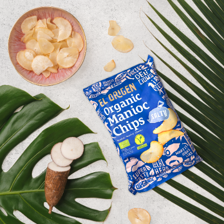 el Origen Bio Maniok Chips mit Meersalz, 60 g