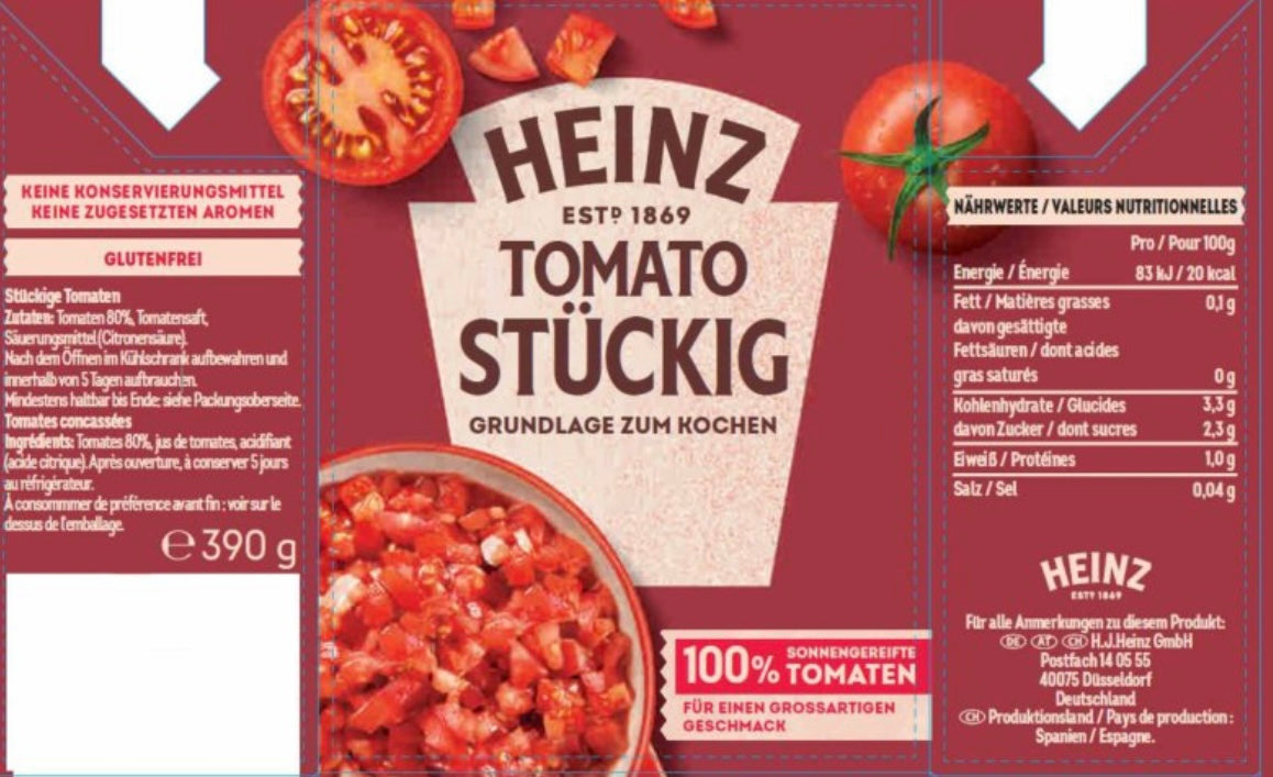 Heinz Tomato Stückig, 390g