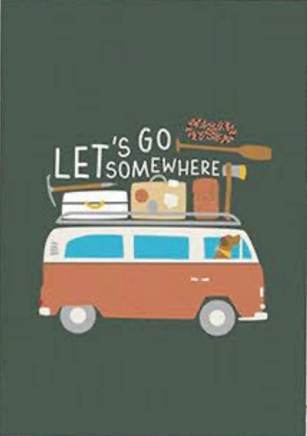 Grußkarte Let's Go Somewhere