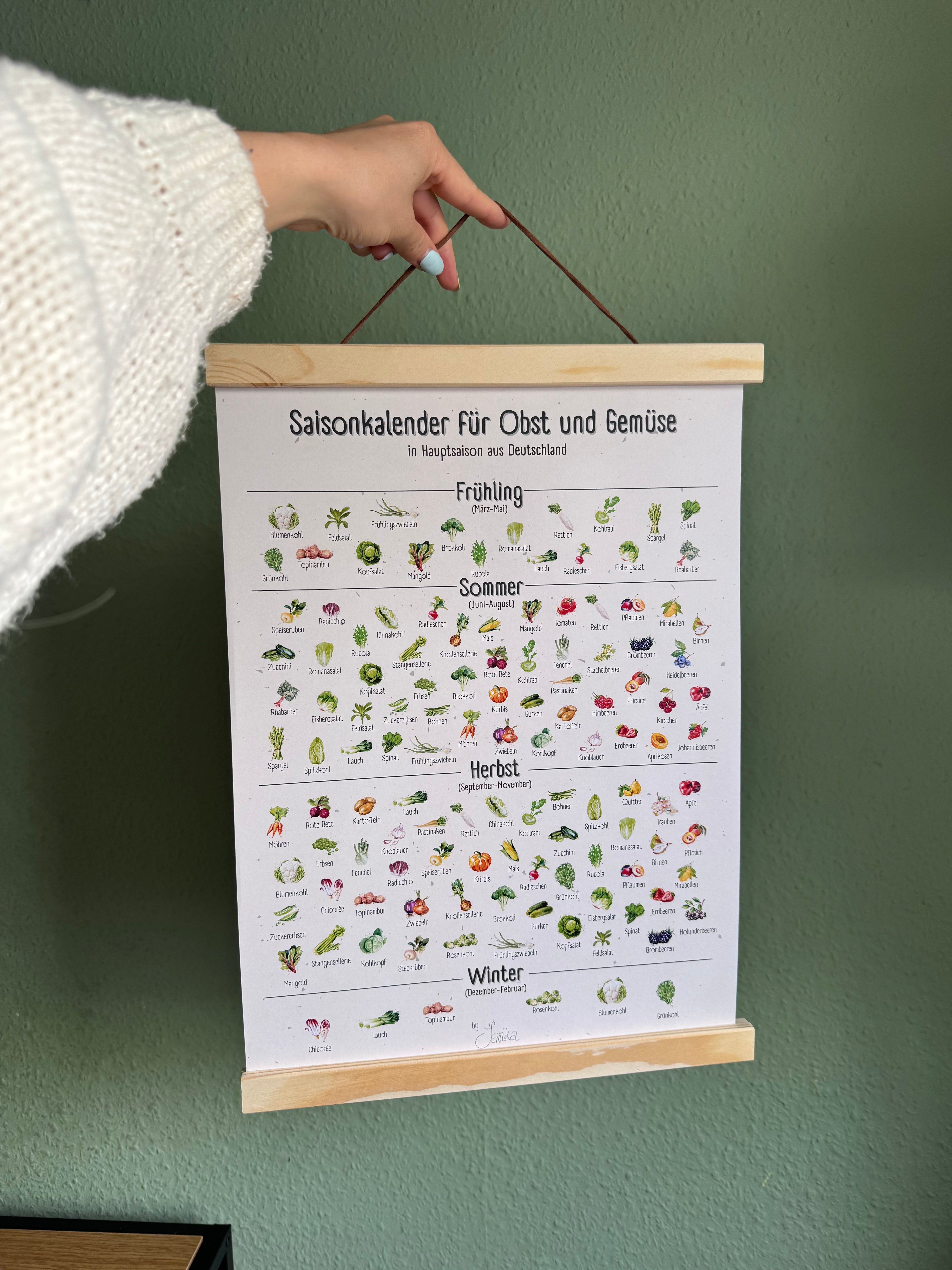 X-Mas Aktion Janka Saisonkalender zum Hängen, A3 + 3 Geschenke