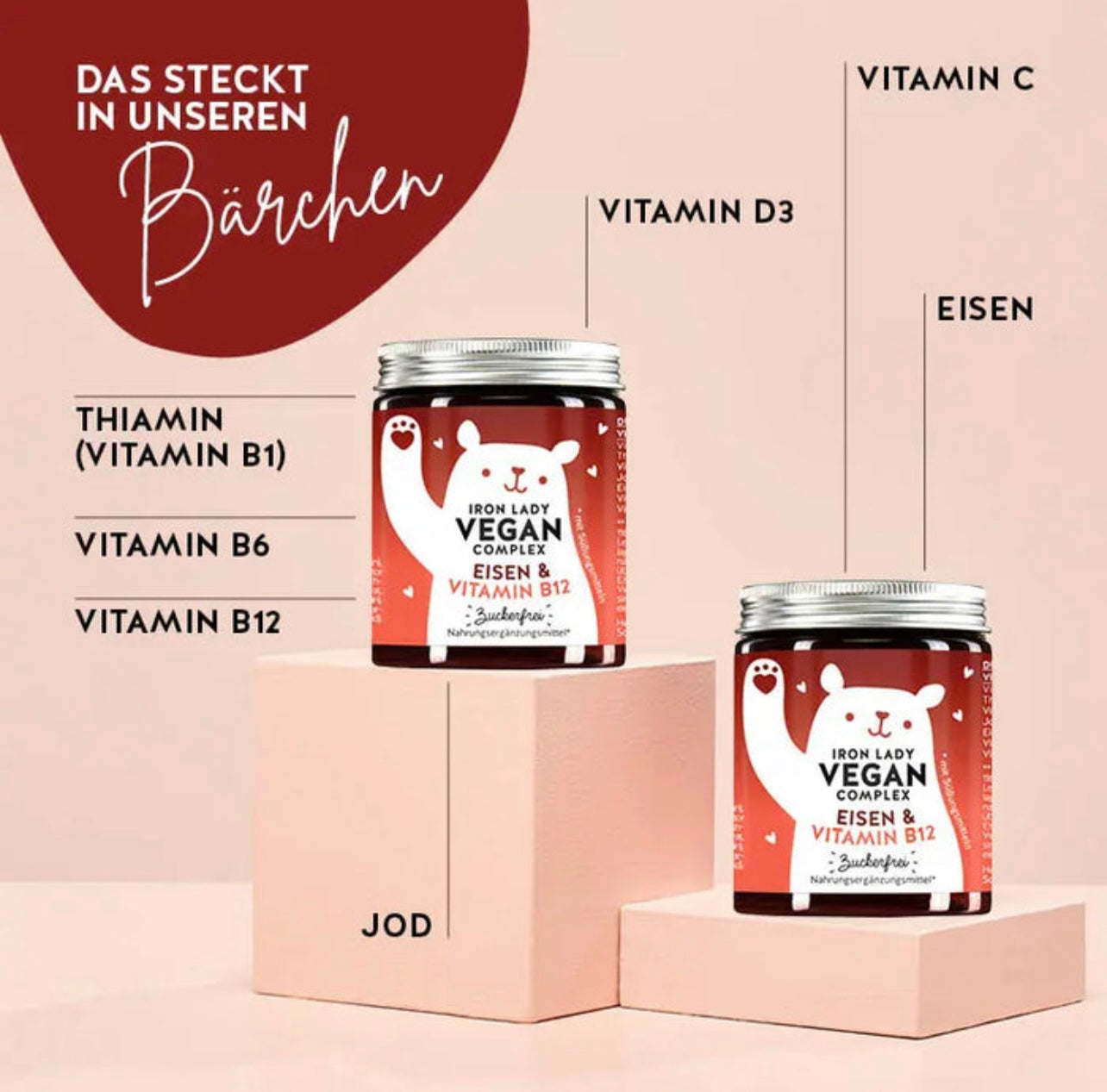 Beautybears Iron Lady Vegan Complex, 6x150g