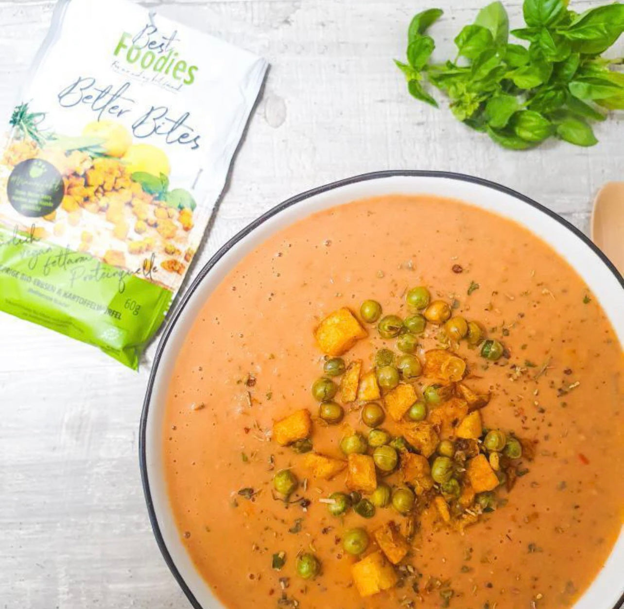 Best Foodies Bio Better Bites - Erbsen & Kartoffelwürfel mit mediterranen Kräuter, 60g