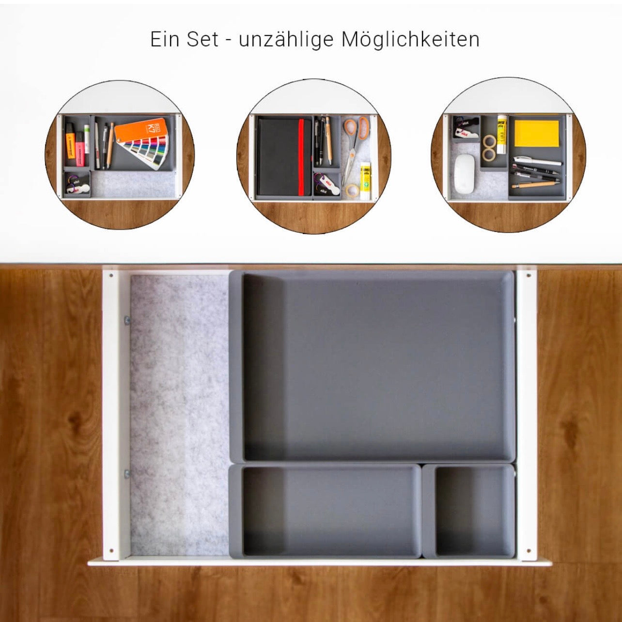 Eliot Schubladeneinsatz für Eliot Schreibtisch Graphite