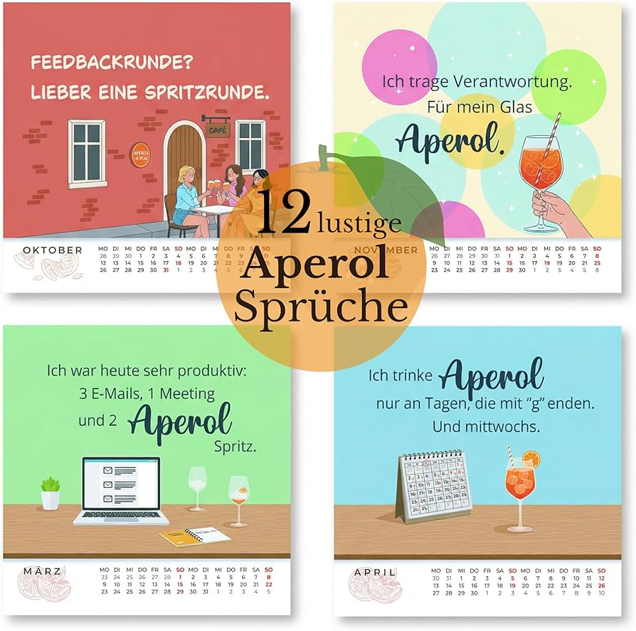 Aperol Tischkalender Büro-Edition 2026