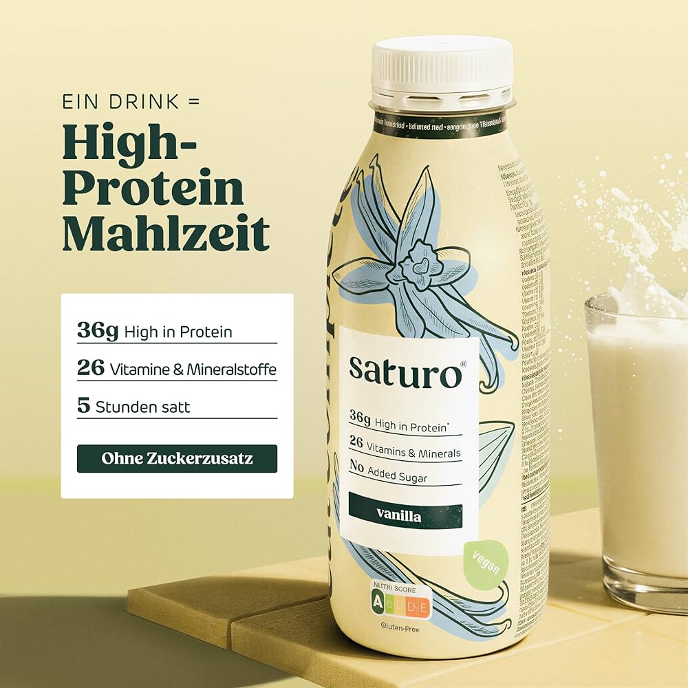 Saturo Ready-to-Drink Vanille - Vegan, 400ml