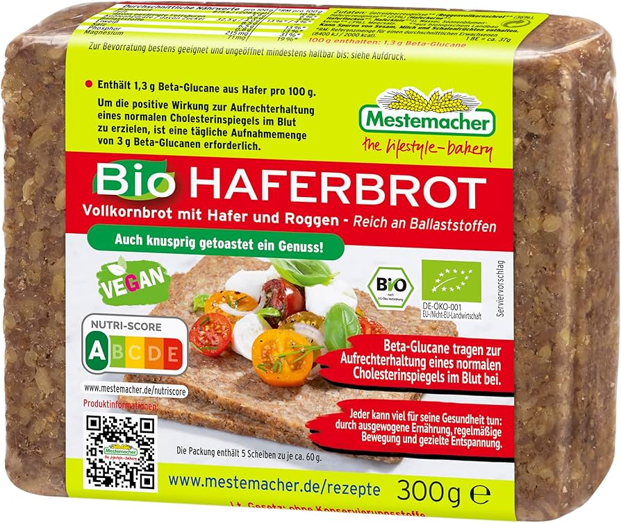 Mestemacher Haferbrot - Vegan & Bio, 300g