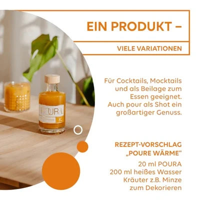 Poura Bio Kurkumasirup mit 35% Kurkumasaft, 95ml