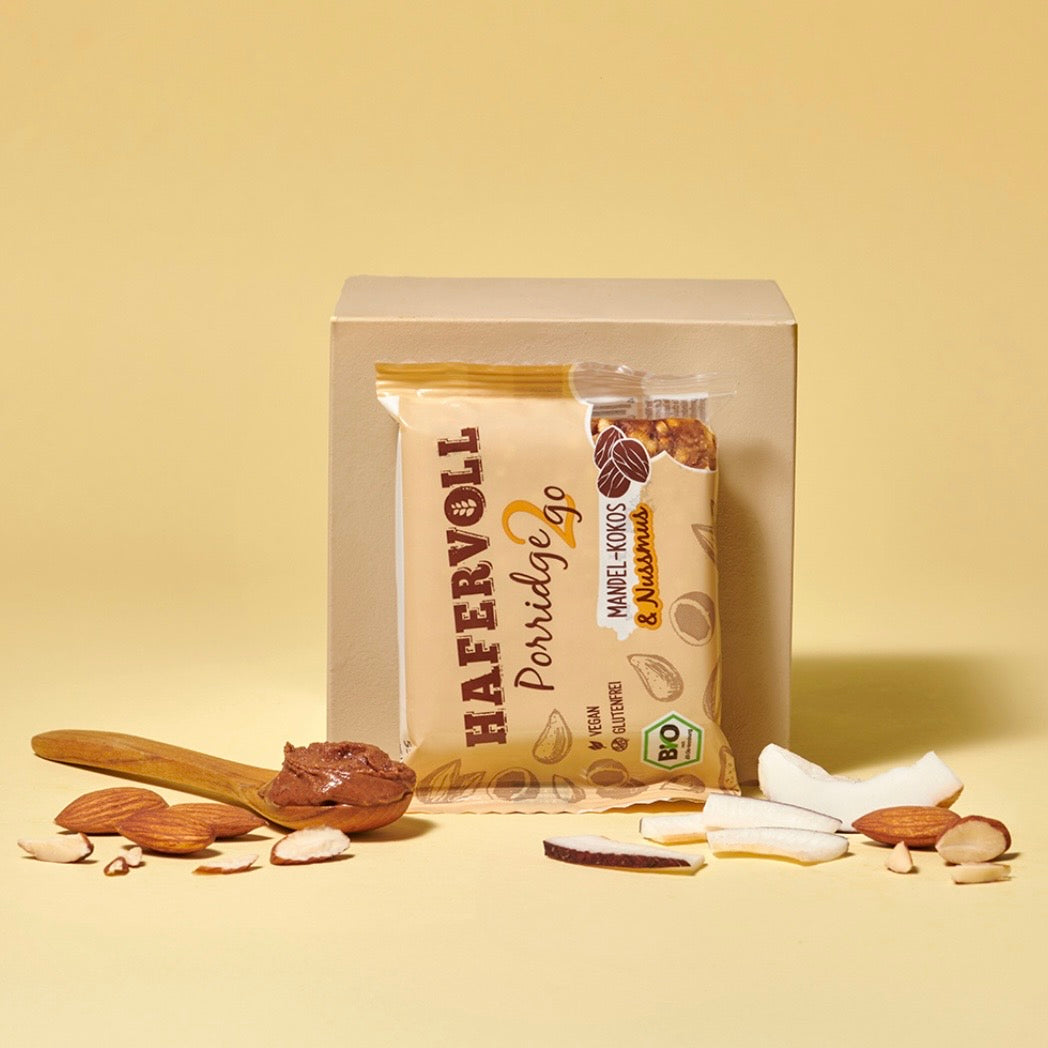 Hafervoll Porridge2Go Mandel - Bio & Vegan, 55 g