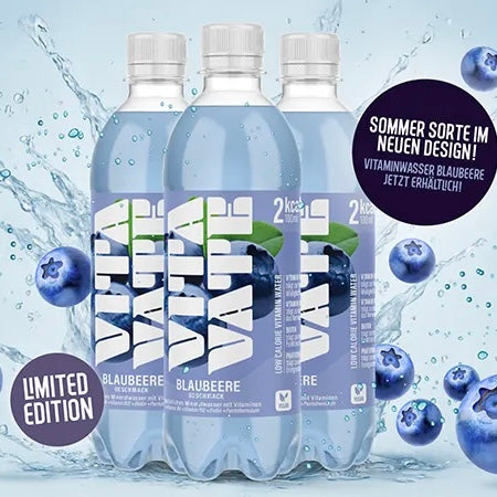 VitaVate, Vitaminwasser Blaubeere, Vegan & Mit B12, 500 ml