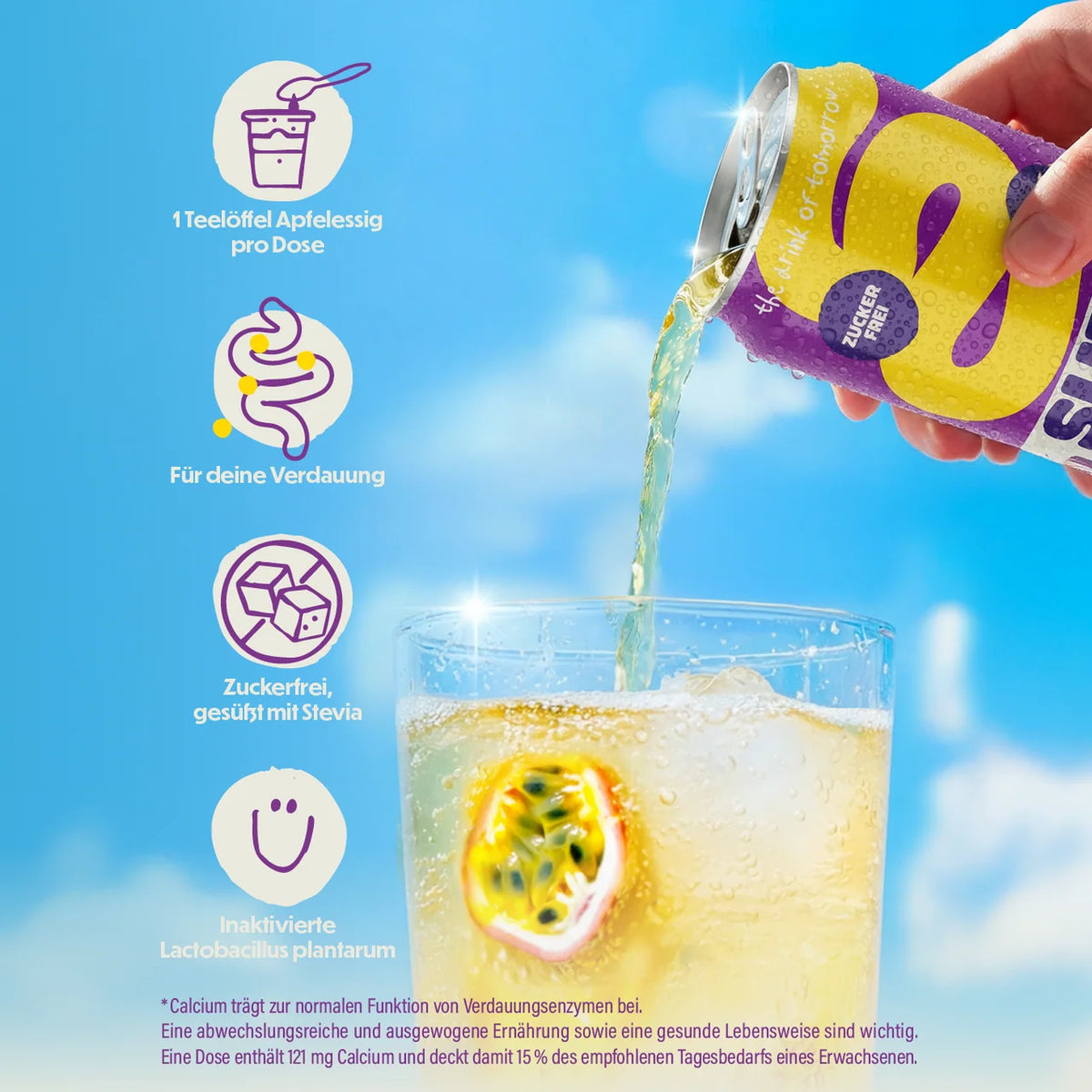 Super pop Passionfruit-Mango - Vegan & Zuckerfrei, 330 ml