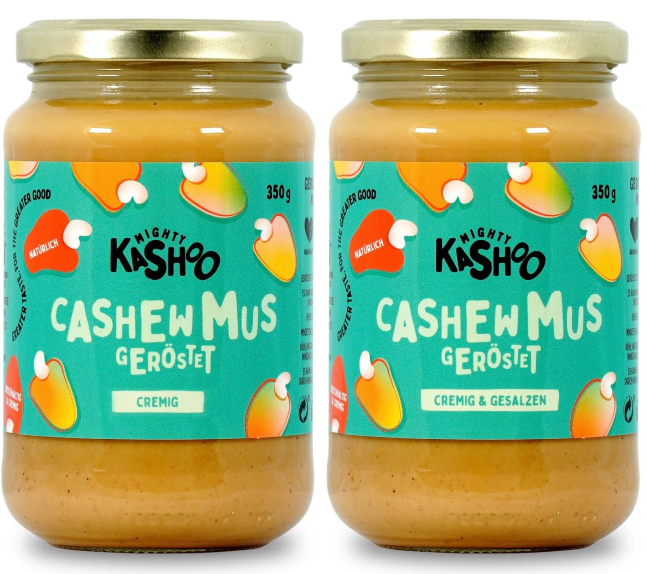 MightyKashoo Cashewmus Bundle Geröstet, 2x350g