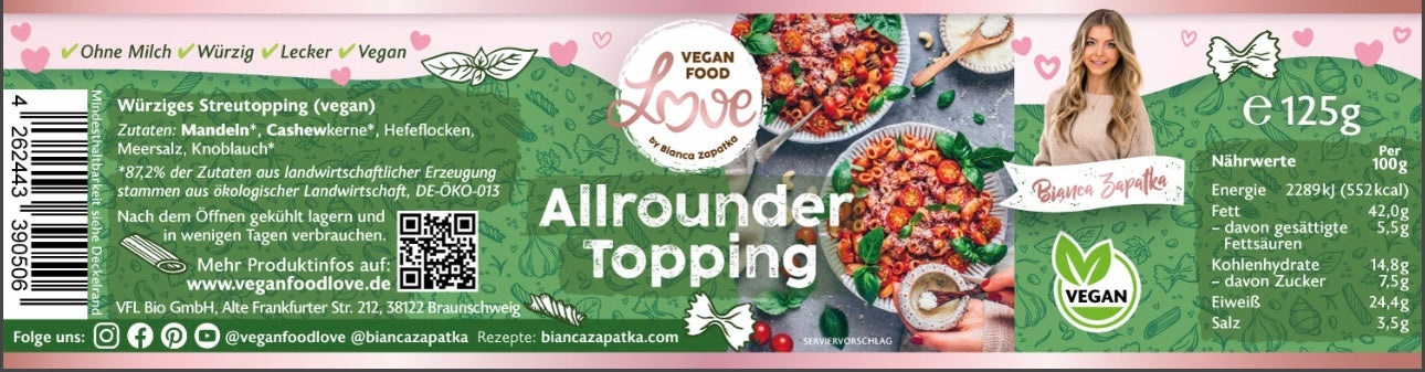 VFL BIO Allrounder Topping Parmesan-Alternative 125g