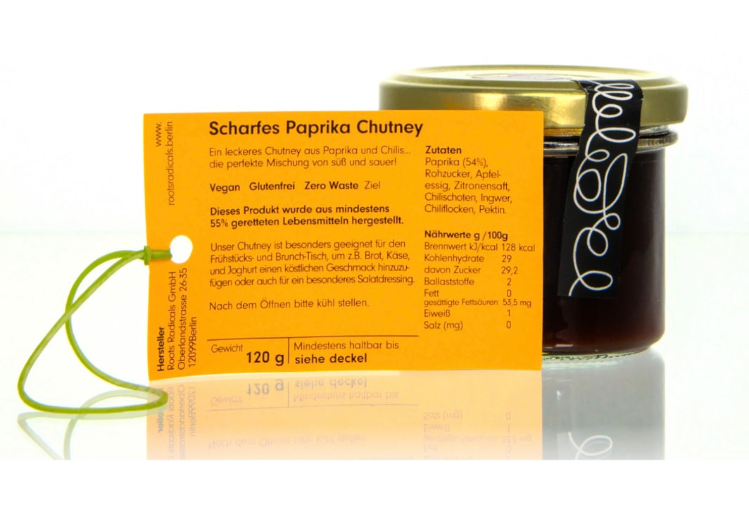 RootsRadicals Scharfes Paprika Chutney