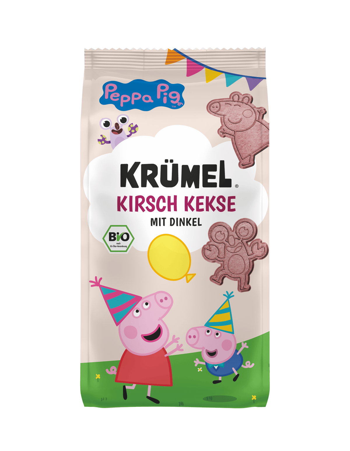 Heimatgut Bio Krümel x Peppa Kirsch Kekse, 7x125g