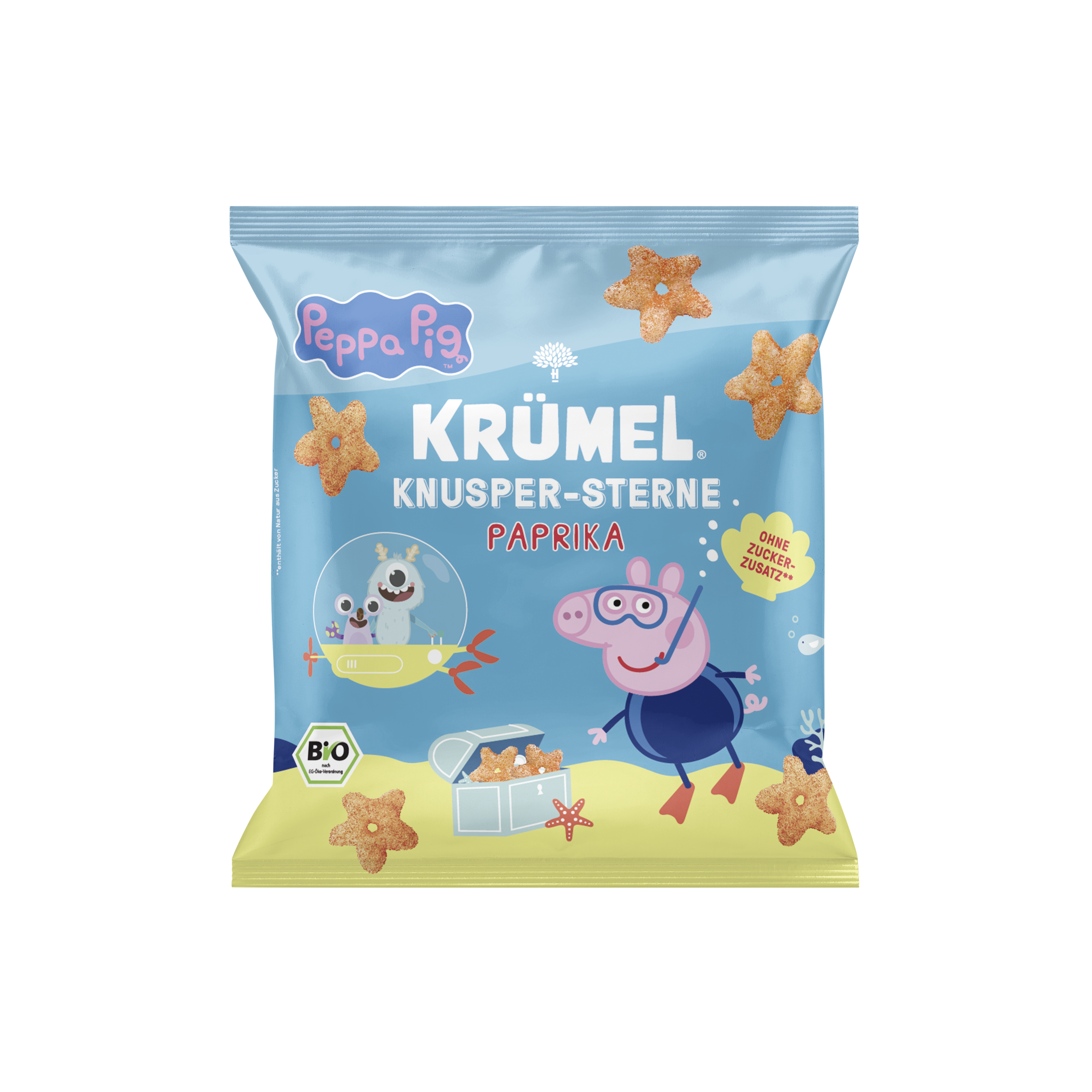 Krümel Peppa Knusper Sterne Paprika – Bio Mais-Snack, 20g