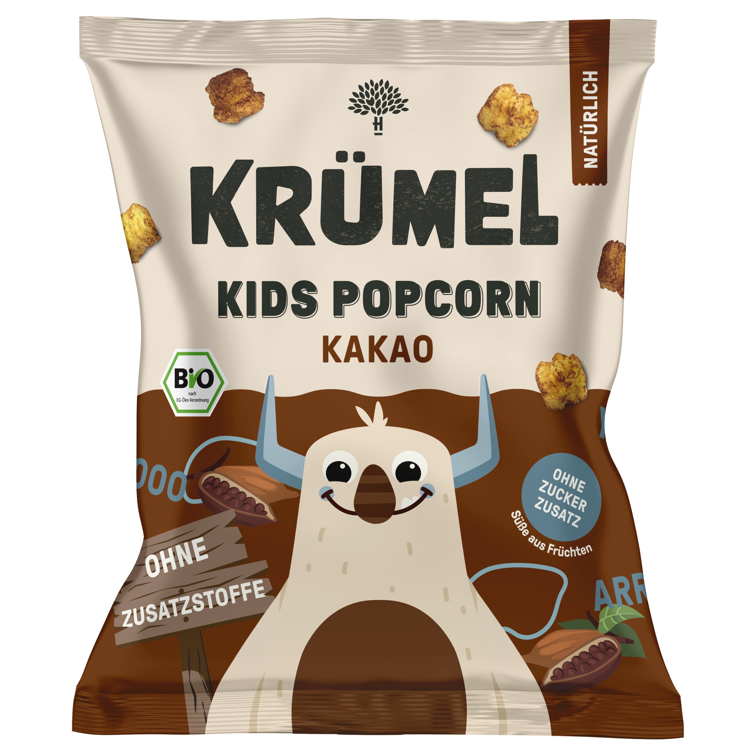 Krümel Bio Kids Popcorn – Kakao, 20g