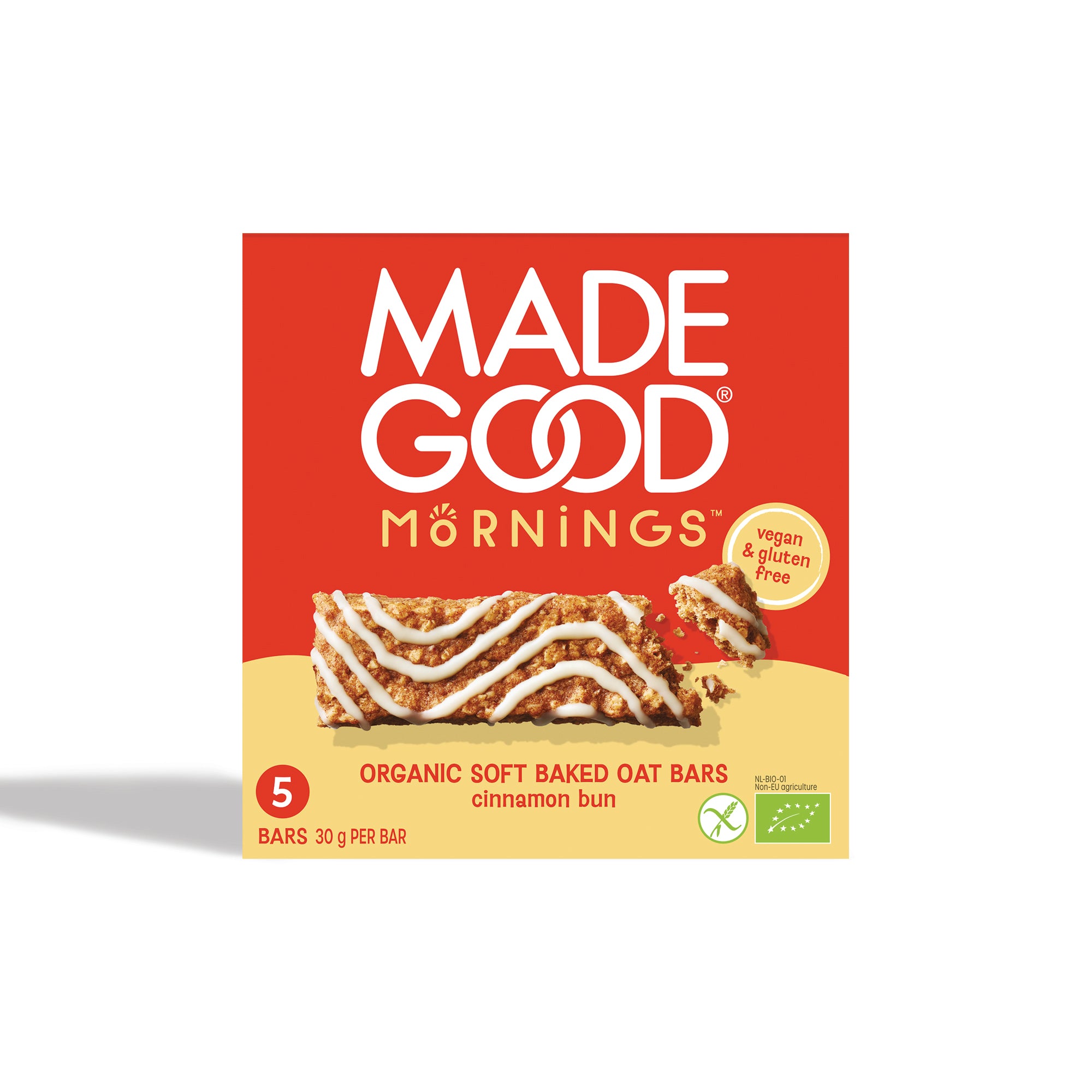 Made Good, Soft Baked Oat Bar Cinnamon Bun, 5x30 g