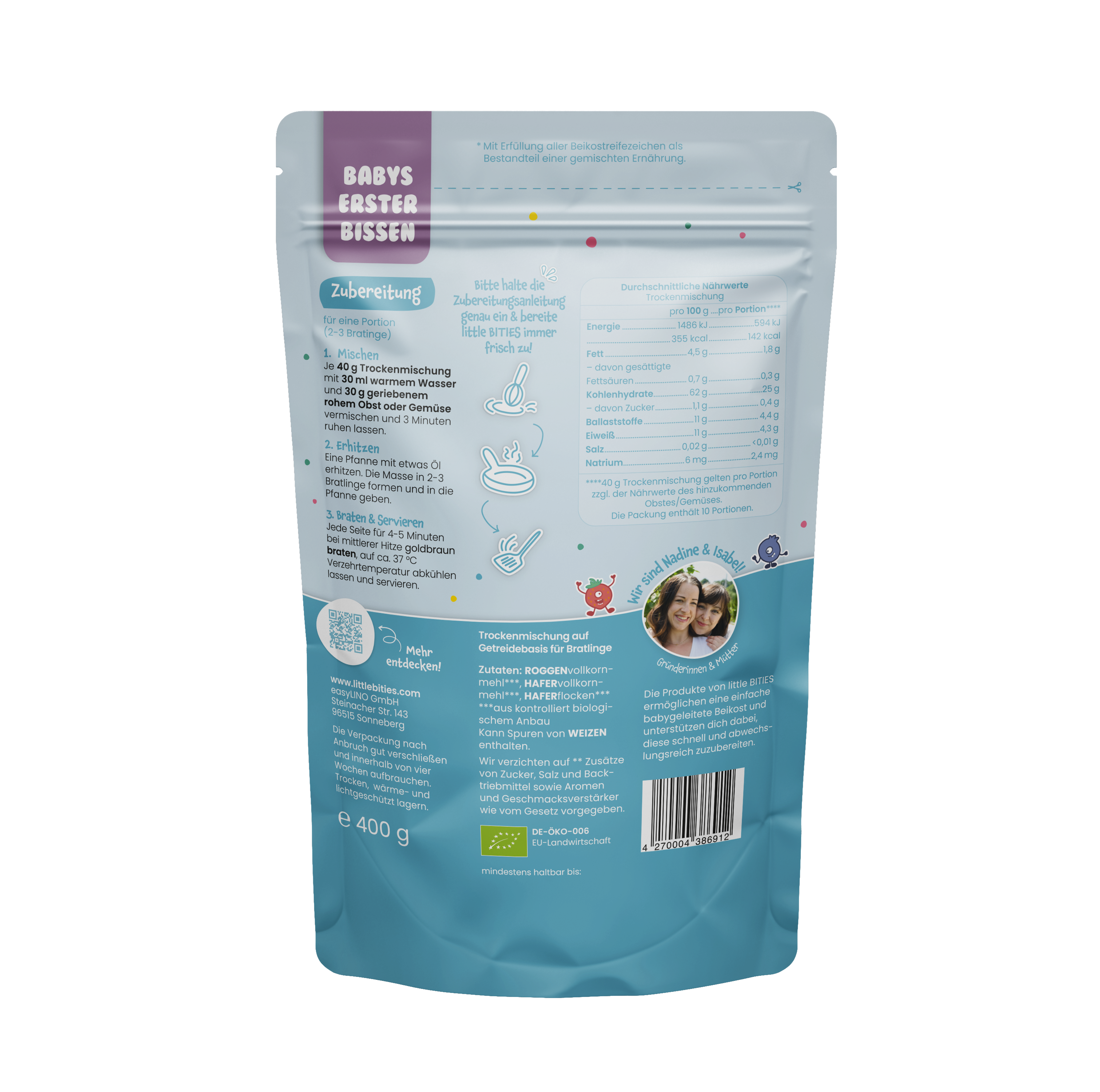 little BITIES Bratlinge für Babys - Trockenmischung, 400g