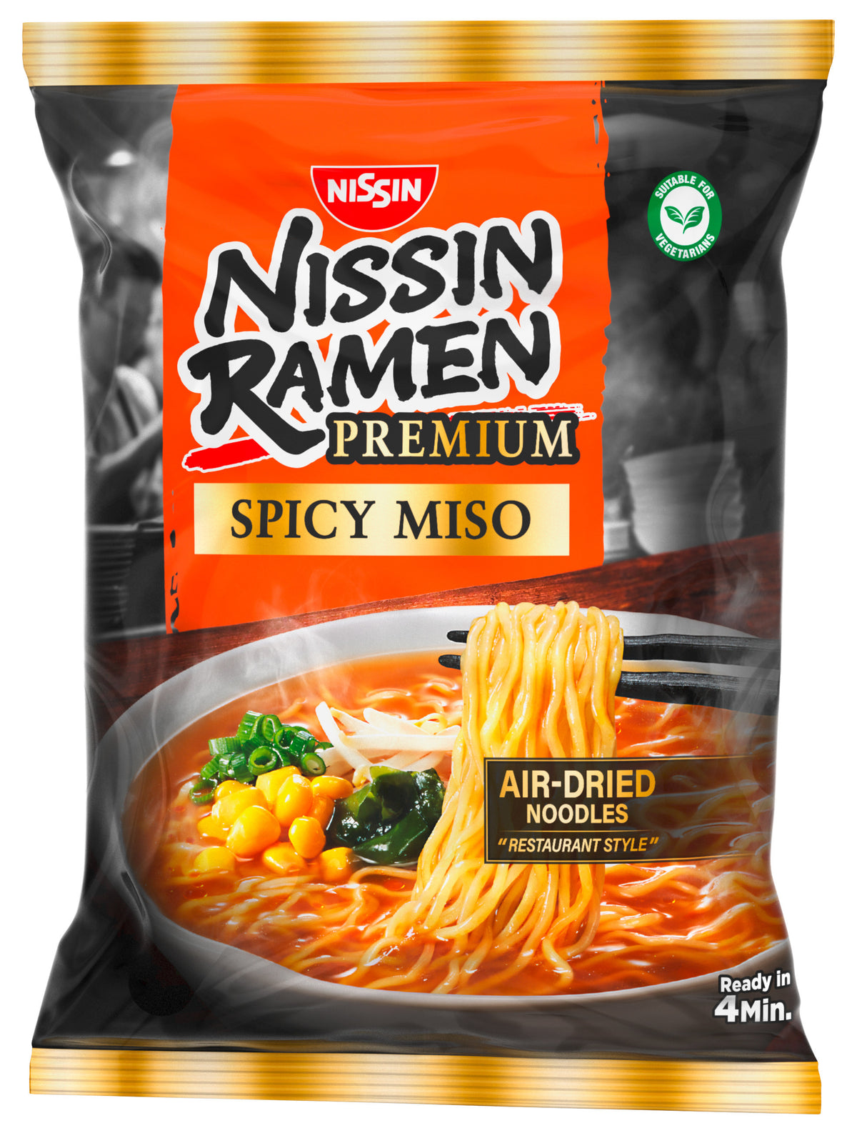 Nissin Ramen Premium Spicy Miso - Vegetarisch, 10x90,7g
