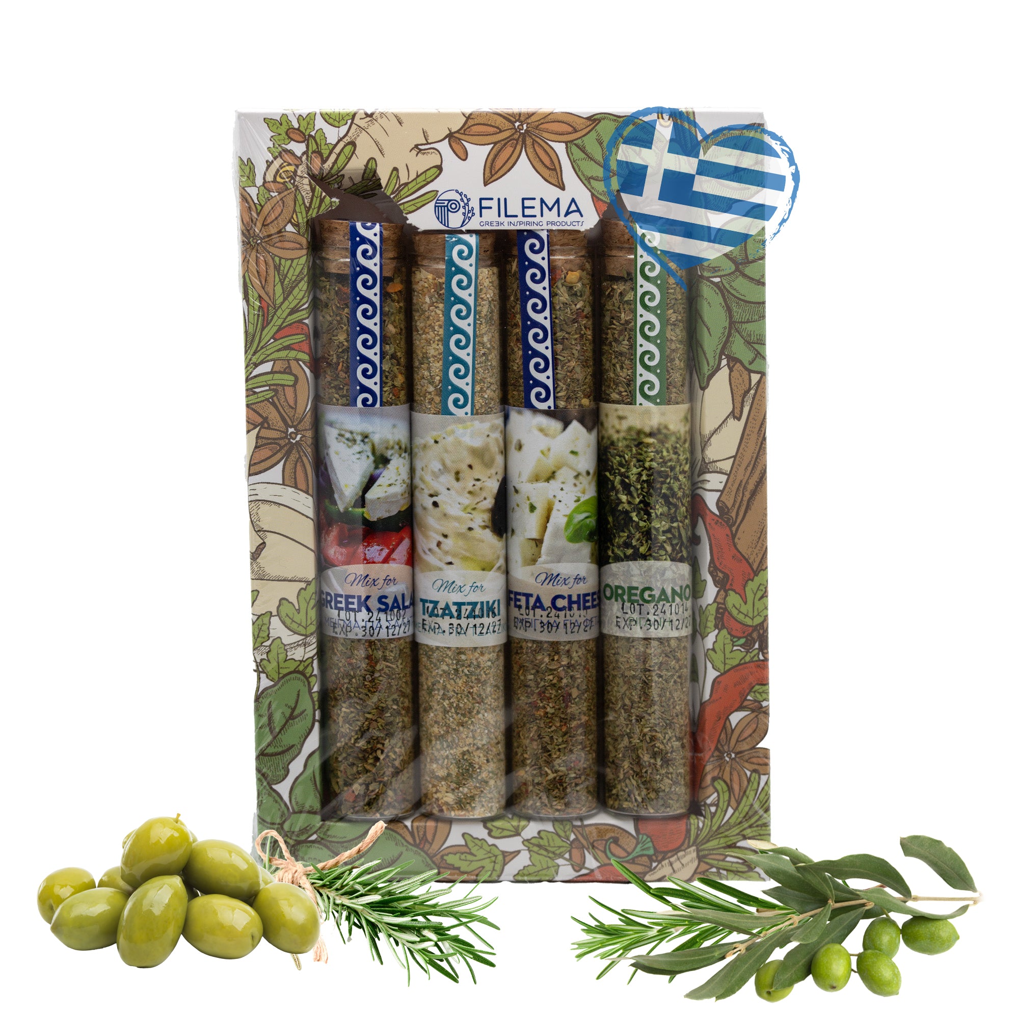 FILEMA Griechisches 4er Gewürzset