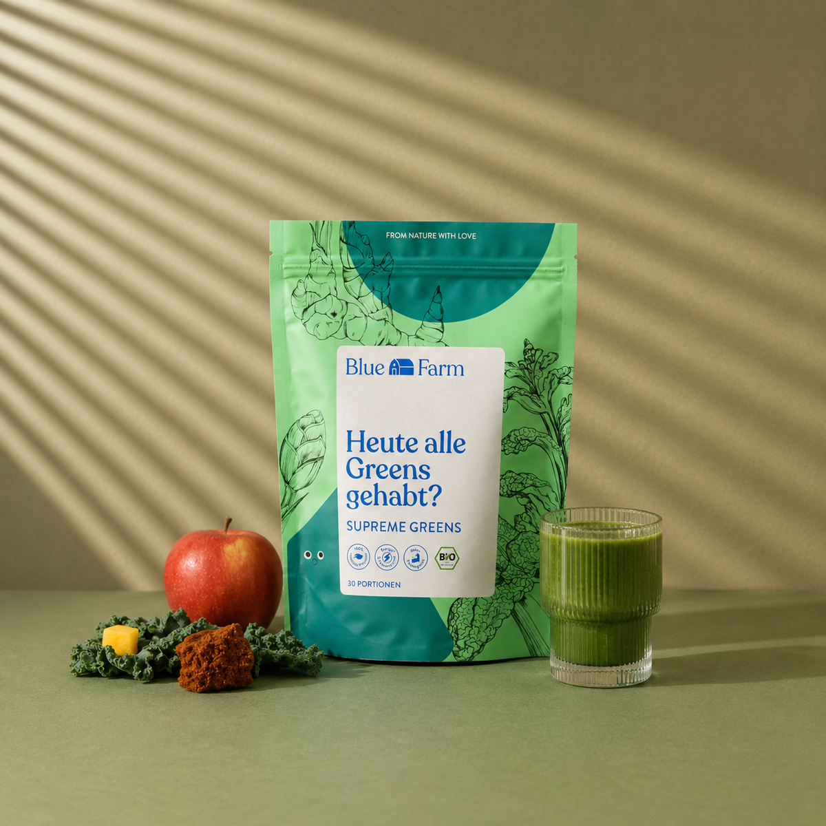Blue Farm Supreme Greens - Heute Alle Greens gehabt? - Bio & Vegan, 720g