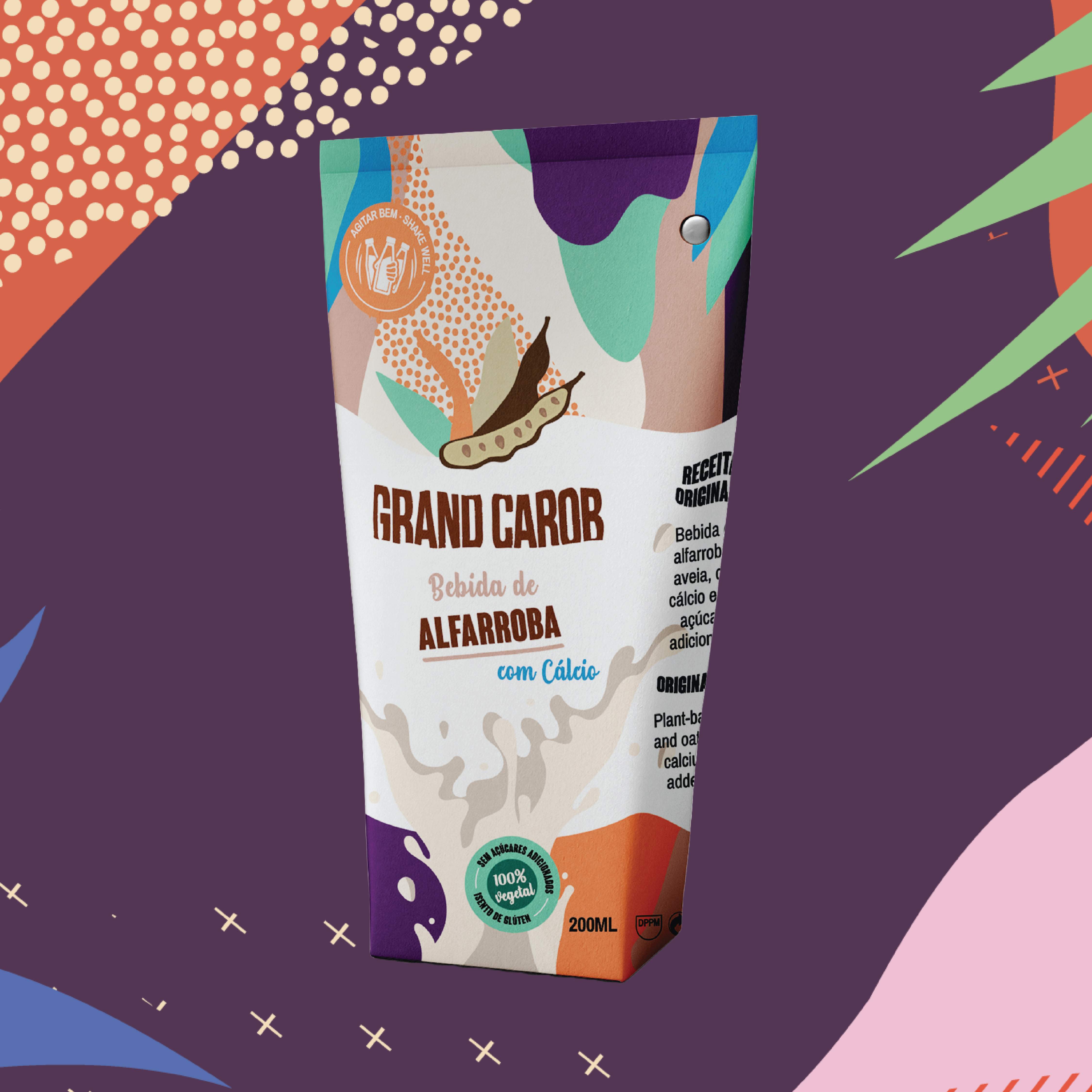 Grand Carob Vegan Carob Drink - Vegan & Laktosefrei, 200ml