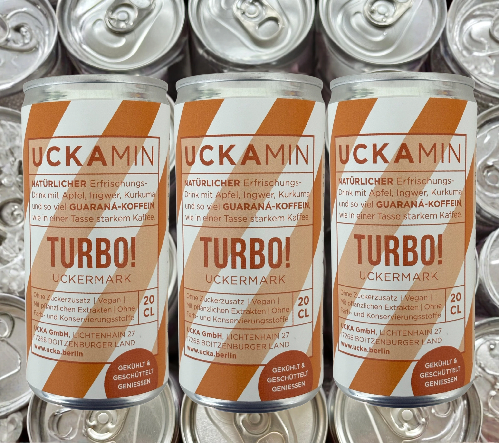 UCKAMIN Turbo - Natürlich wacher mit Guaraná · Ingwer-Shot to go 3x200ml